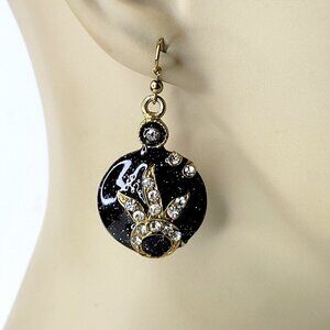 Small Black Drop Earrings